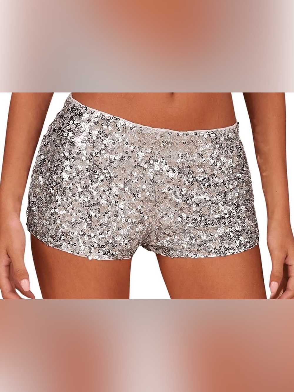 Shenhe Silver Sequin Party Shorts – Women’s Size Medium